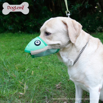 Doux museau de chien en cuir de silicone de confort Anti Bite Barking Frog Shape Dog Mouth Cover